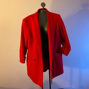 Red Evan-Picone blazer, size medium.